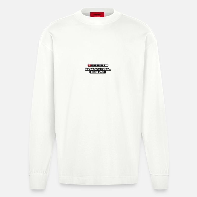 Loading Social Energy - Heavyweight Oversized Organic Longsleeve Shirt Made in EU - OFF WHITE