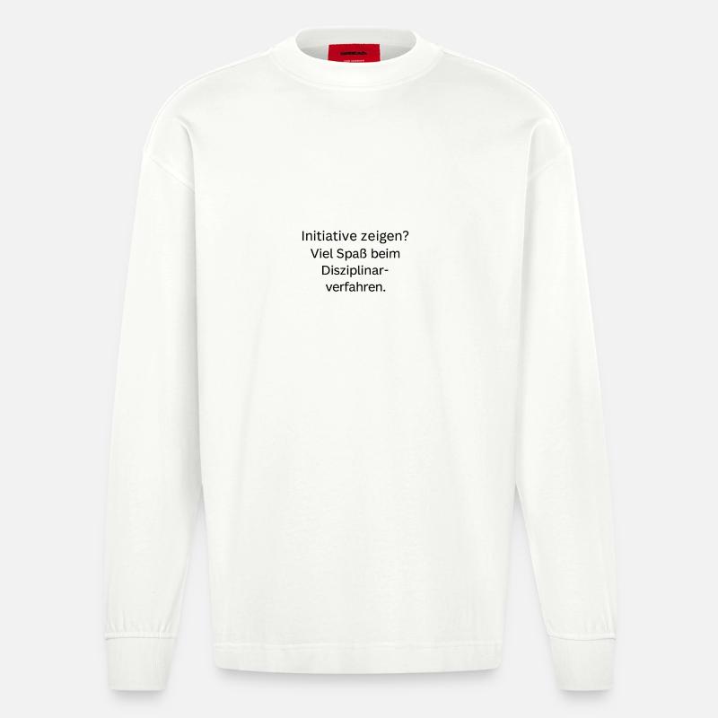 Initiative_zeigen - Heavyweight Oversized Organic Langarmshirt Made in EU - OFF WHITE