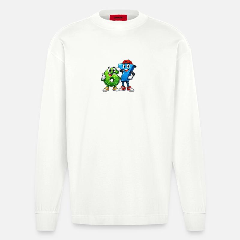 67 SIXSEVEN - Heavyweight Oversized Organic Langarmshirt Made in EU - OFF WHITE