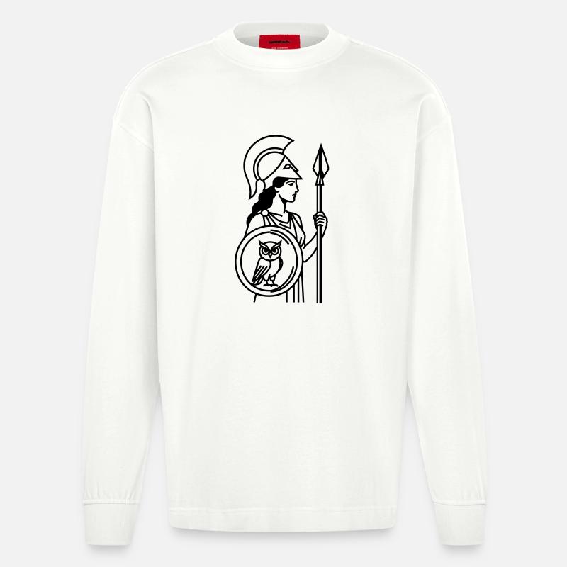 Athéna - Manches longues bio épais oversize fabriqué en UE - OFF WHITE