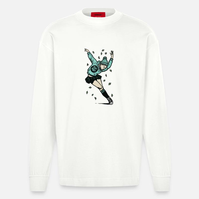 Danseuse #3 - Manches longues bio épais oversize fabriqué en UE - OFF WHITE