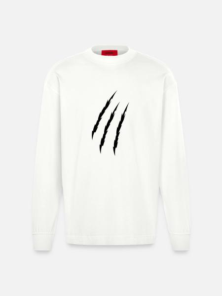 griffe - Manches longues bio épais oversize fabriqué en UE - OFF WHITE