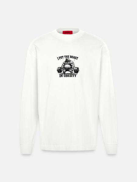 Bestie - Heavyweight Oversized Organic Langarmshirt Made in EU - OFF WHITE