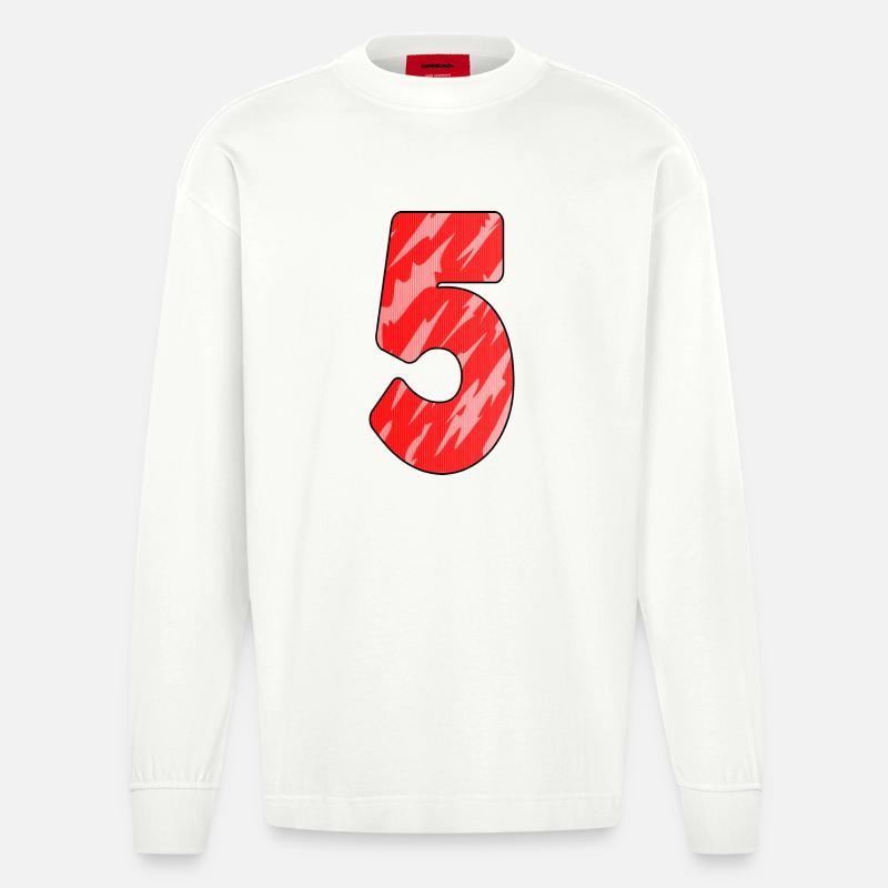 5 - Manches longues bio épais oversize fabriqué en UE - OFF WHITE