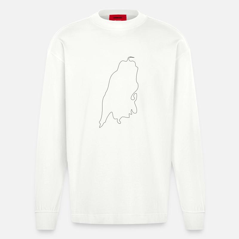 Lefkada - Manches longues bio épais oversize fabriqué en UE - OFF WHITE