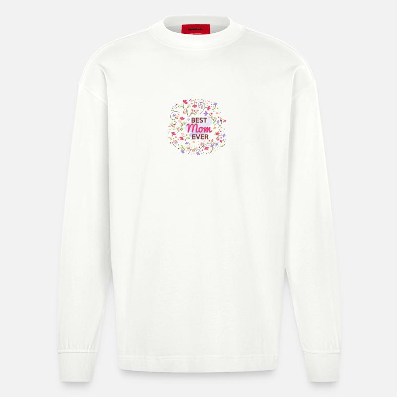 Die beste Mutter aller Zeiten - Heavyweight Oversized Organic Langarmshirt Made in EU - OFF WHITE