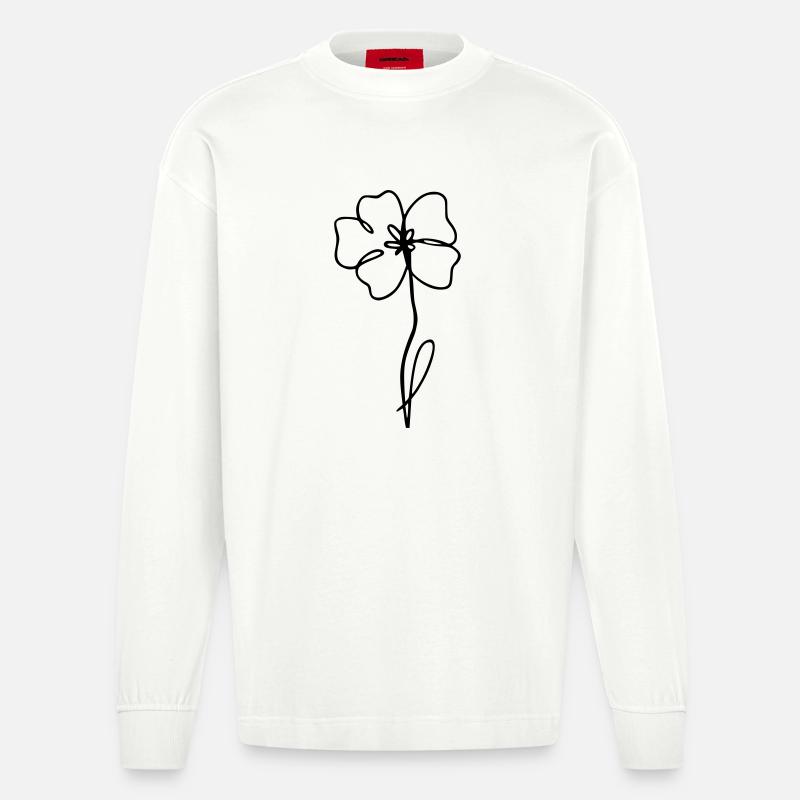 pavot - Manches longues bio épais oversize fabriqué en UE - OFF WHITE