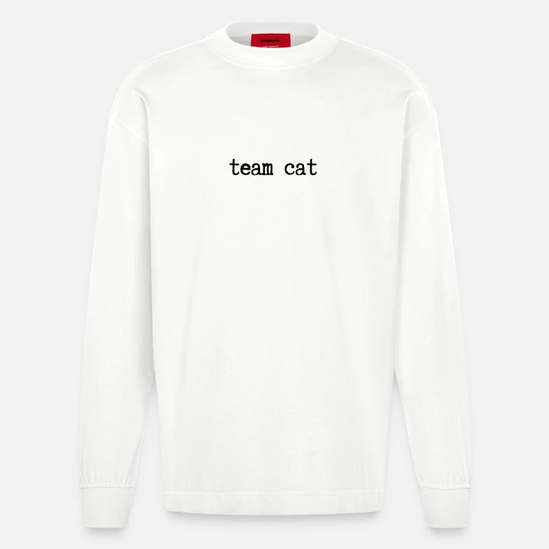Équipe Cat - Manches longues bio épais oversize fabriqué en UE - OFF WHITE