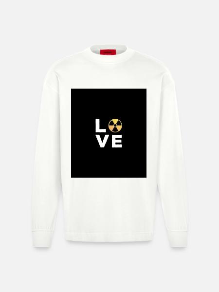 Love Gift Manip Radioologist Radiology - Heavyweight Oversized Organic Longsleeve Shirt Made in EU - OFF WHITE