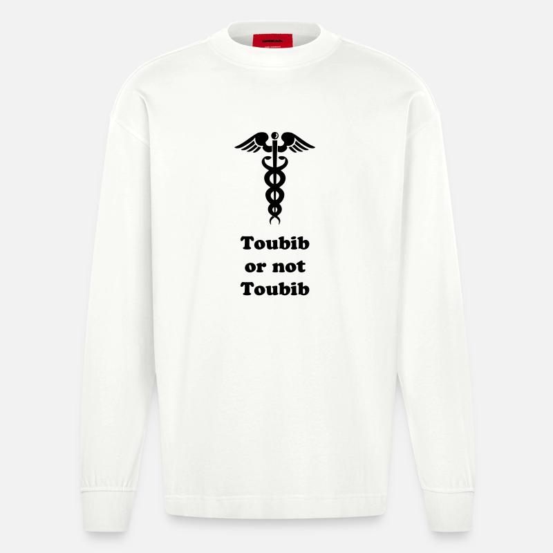 Doktor Arzt oder nicht? - Heavyweight Oversized Organic Langarmshirt Made in EU - OFF WHITE