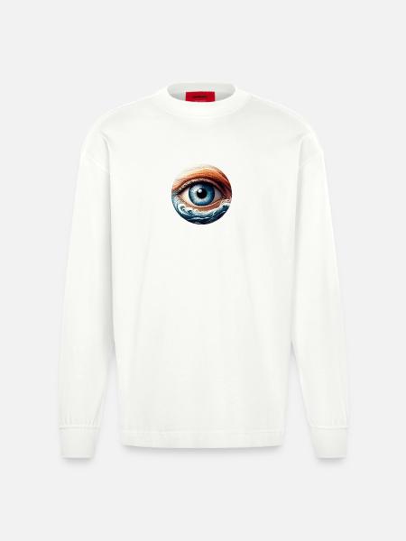 L’œil de marée - Manches longues bio épais oversize fabriqué en UE - OFF WHITE