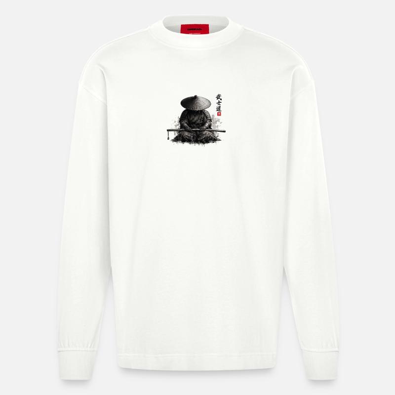 Samurai - Heavyweight Oversized Organic Langarmshirt Made in EU - OFF WHITE