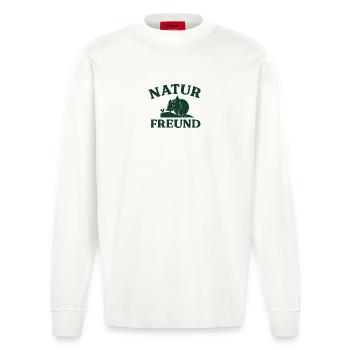 Amoureux de la nature - Manches longues bio épais oversize fabriqué en UE - OFF WHITE - Devant