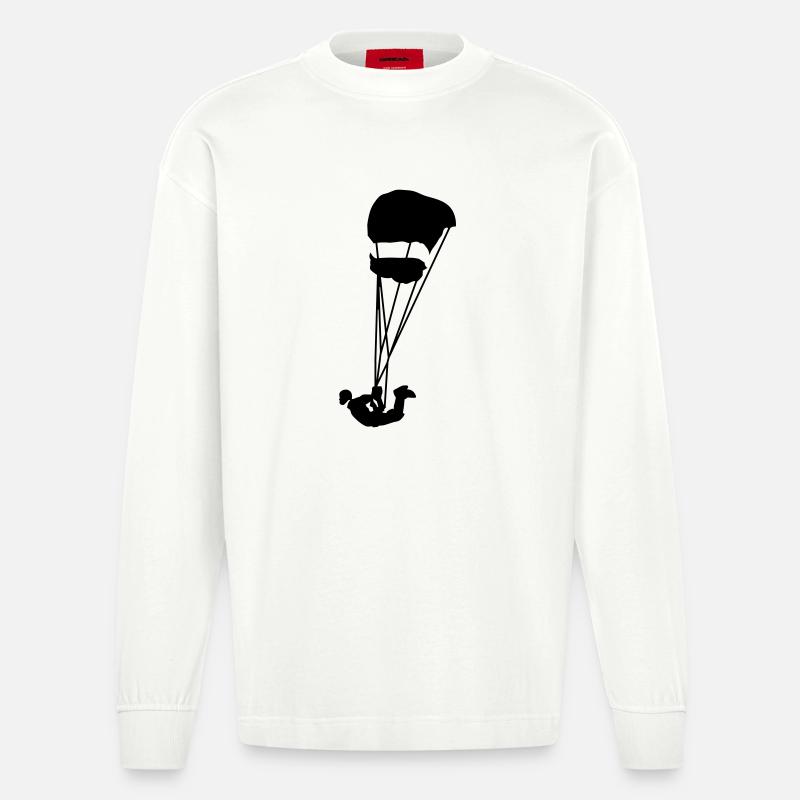 Swooping - Heavyweight Oversized Organic Langarmshirt Made in EU - OFF WHITE