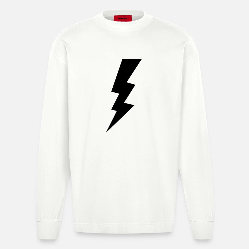 Lightning - Manches longues bio épais oversize fabriqué en UE - OFF WHITE