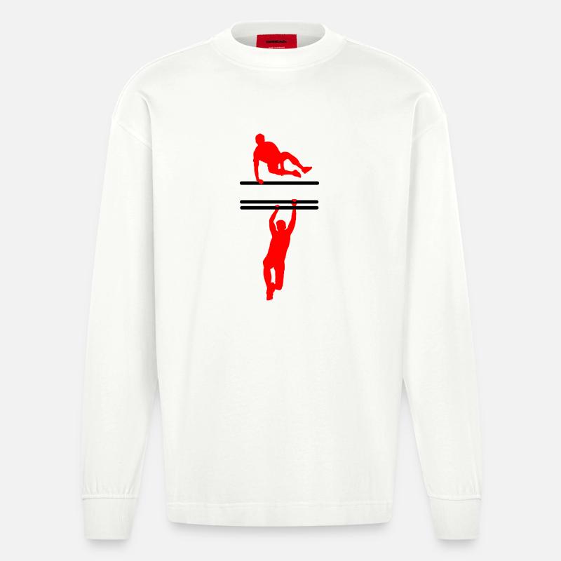 OCR Custom – Anpassbares Design - Heavyweight Oversized Organic Langarmshirt Made in EU - OFF WHITE