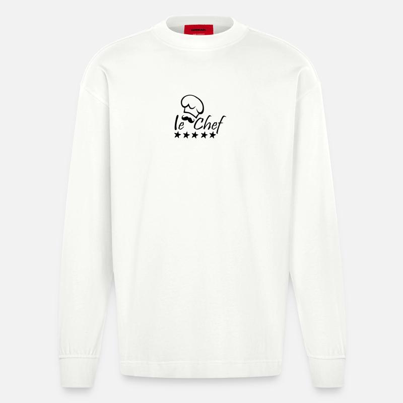 Le Chef - Heavyweight Oversized Organic Langarmshirt Made in EU - OFF WHITE