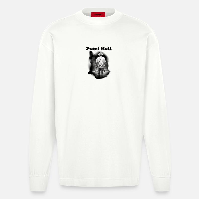 Petri Heil - Heavyweight Oversized Organic Langarmshirt Made in EU - OFF WHITE