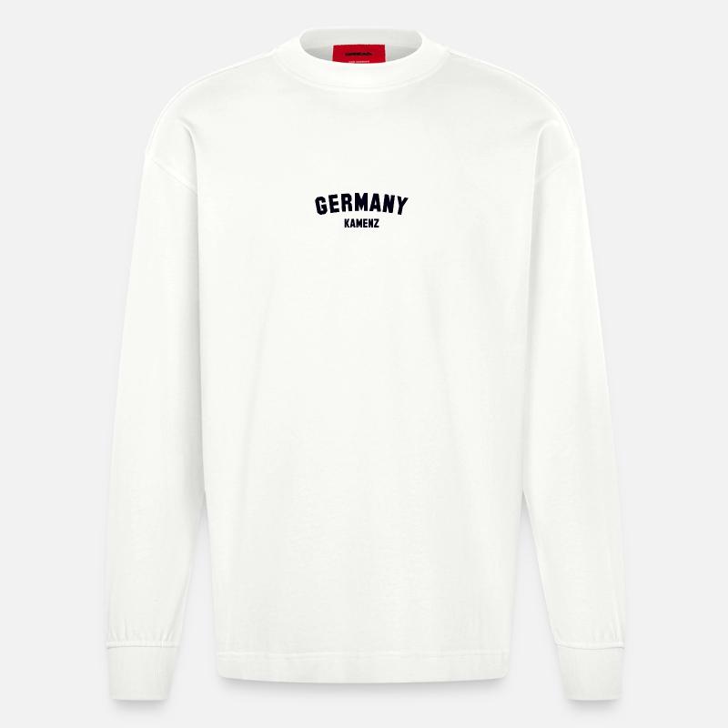KAMENZ - Heavyweight Oversized Organic Langarmshirt Made in EU - OFF WHITE