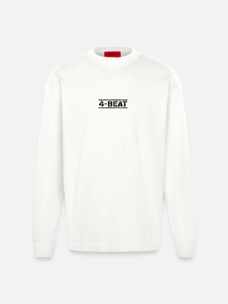 4 Beat - Heavyweight Oversized Organic Longsleeve Shirt Made in EU - OFF WHITE