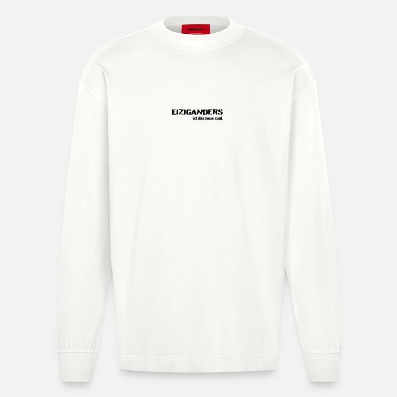Einziganders ist das neue cool - Heavyweight Oversized Organic Langarmshirt Made in EU - OFF WHITE