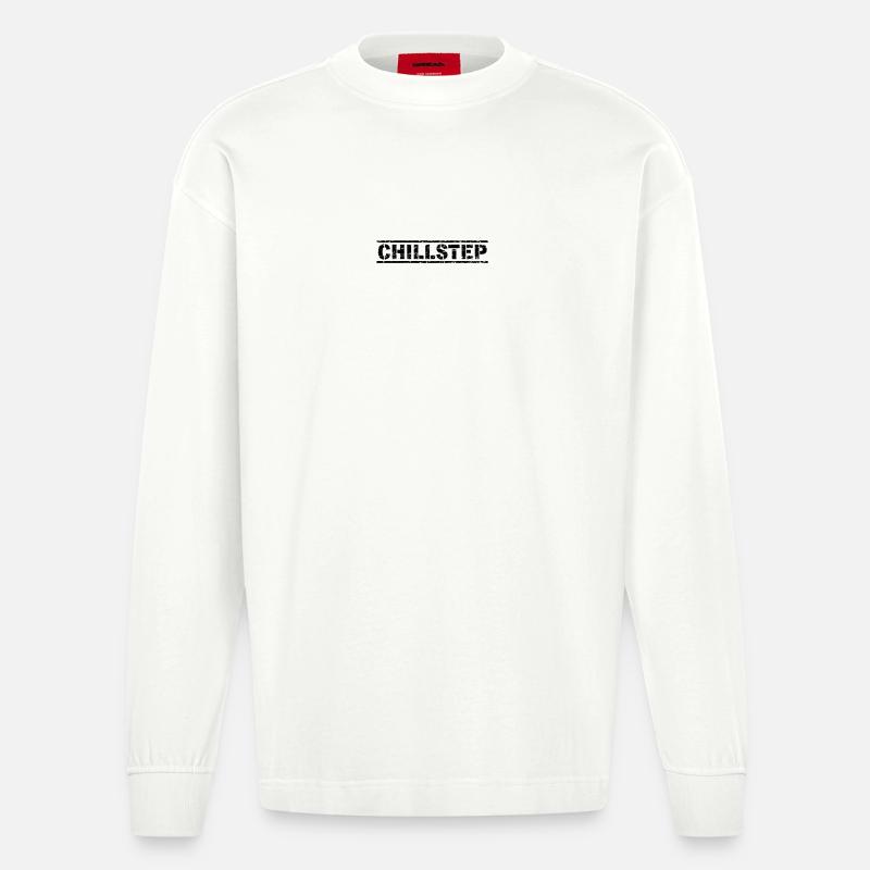 Chillstep - Heavyweight Oversized Organic Langarmshirt Made in EU - OFF WHITE