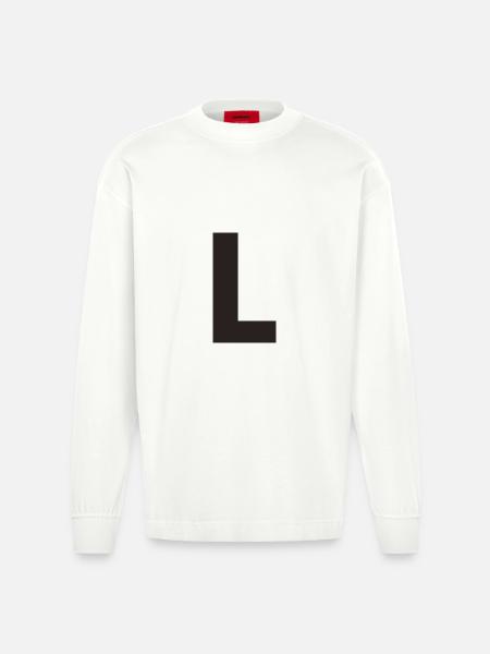 L - Heavyweight Oversized Organic Longsleeve Shirt Made in EU - OFF WHITE