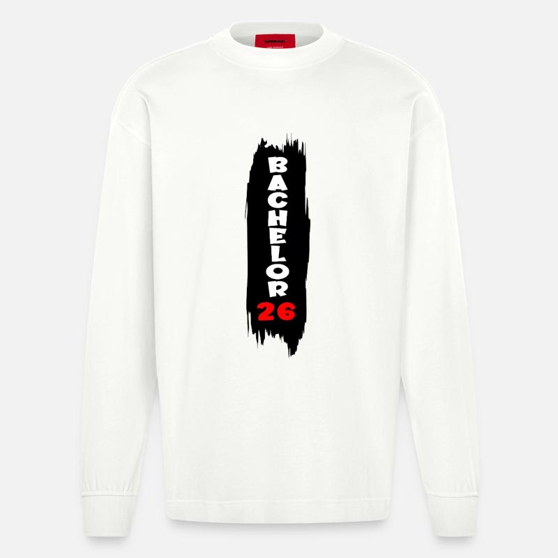 Studium Abschluss 2026 Bachelor - Heavyweight Oversized Organic Langarmshirt Made in EU - OFF WHITE