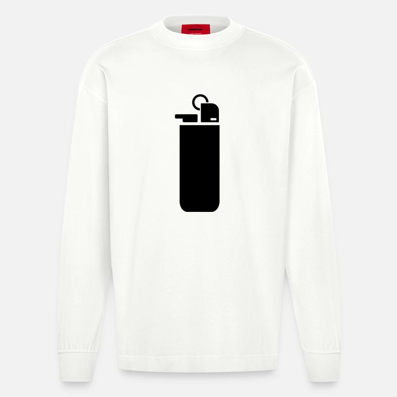 Allume-cigarette - Manches longues bio épais oversize fabriqué en UE - OFF WHITE