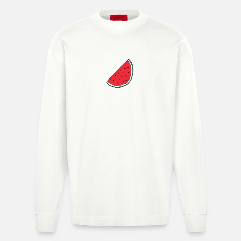Palestine libre - Manches longues bio épais oversize fabriqué en UE - OFF WHITE