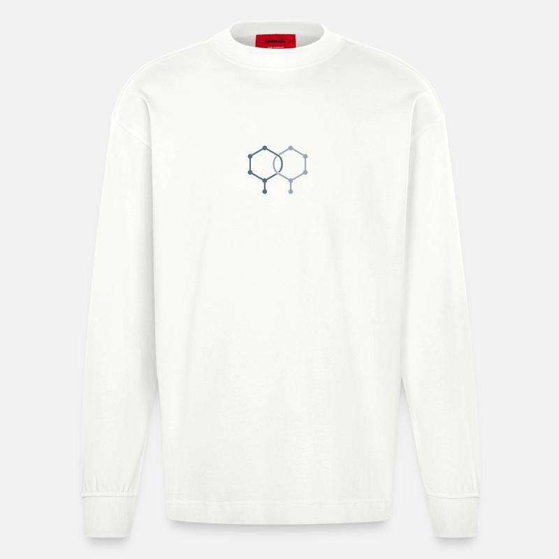 Décalage d’isomères – Conception chimique - Manches longues bio épais oversize fabriqué en UE - OFF WHITE