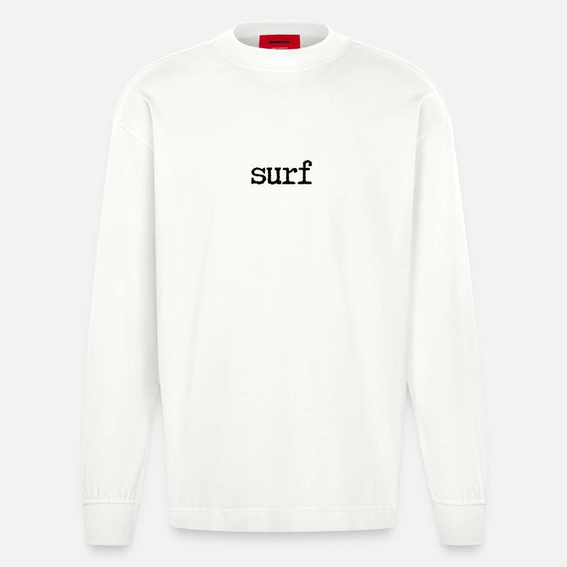 surfer - Manches longues bio épais oversize fabriqué en UE - OFF WHITE