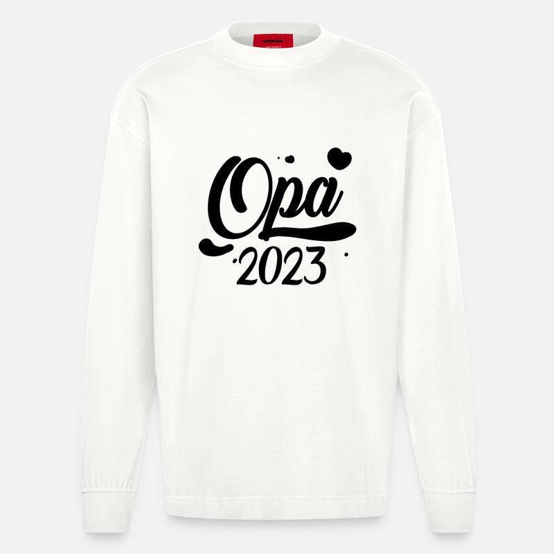 Opa 2023 loading - Heavyweight Oversized Organic Langarmshirt Made in EU - OFF WHITE