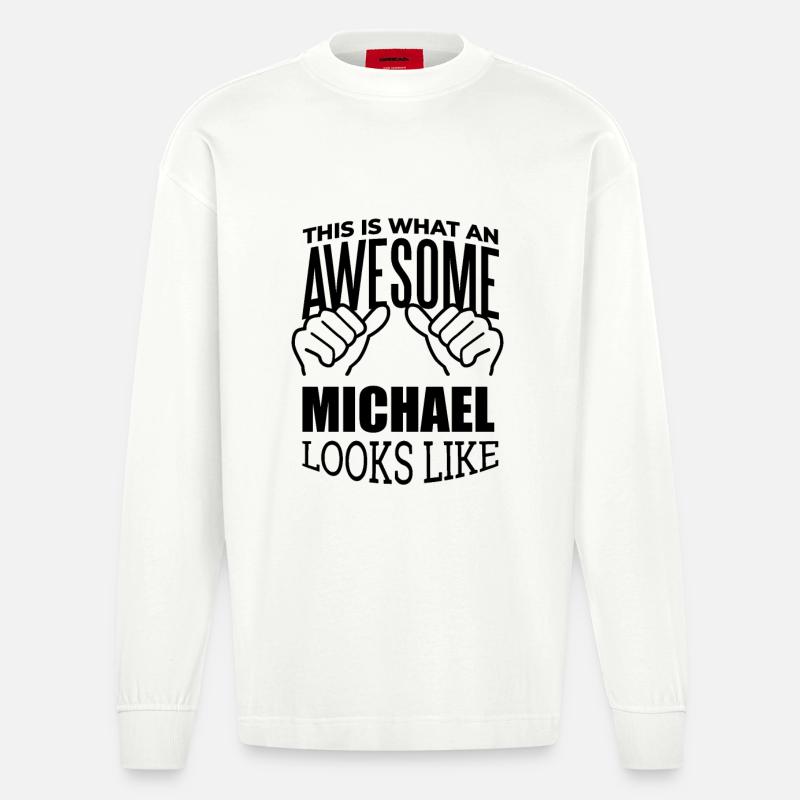 Michael - Heavyweight Oversized Organic Langarmshirt Made in EU - OFF WHITE