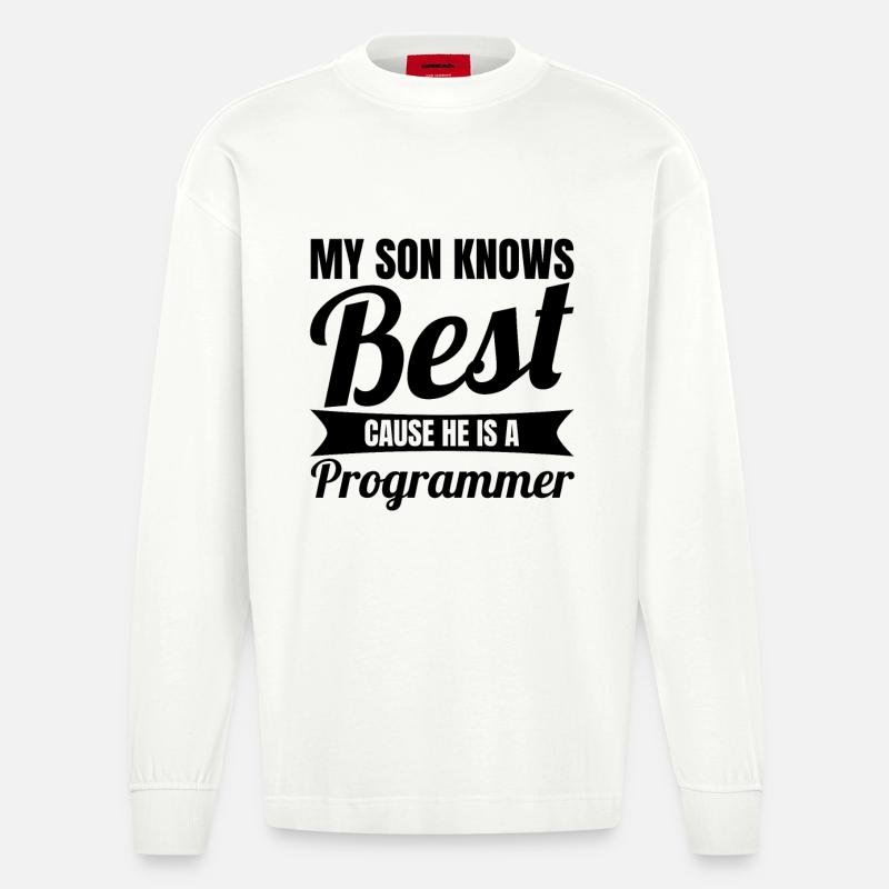 Programmeur Son - Manches longues bio épais oversize fabriqué en UE - OFF WHITE