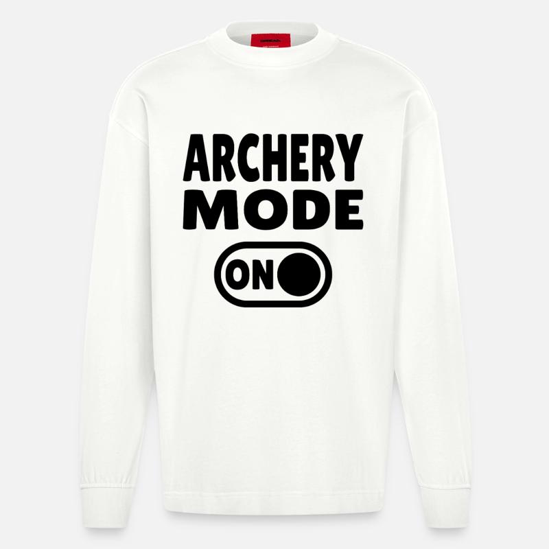 Mode tir à l’arc activé - Manches longues bio épais oversize fabriqué en UE - OFF WHITE