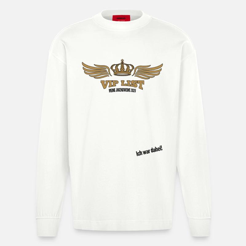 Jugendweihe - Jugendweihe 2026 - Heavyweight Oversized Organic Langarmshirt Made in EU - OFF WHITE
