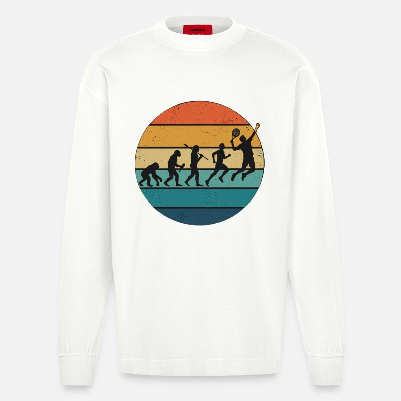 Raquette de tennis Padel Evolution - Manches longues bio épais oversize fabriqué en UE - OFF WHITE