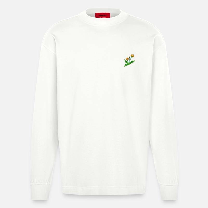 Dandelion - Heavyweight Oversized Organic Langarmshirt Made in EU - OFF WHITE