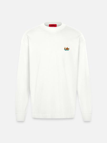 Voilier - Manches longues bio épais oversize fabriqué en UE - OFF WHITE