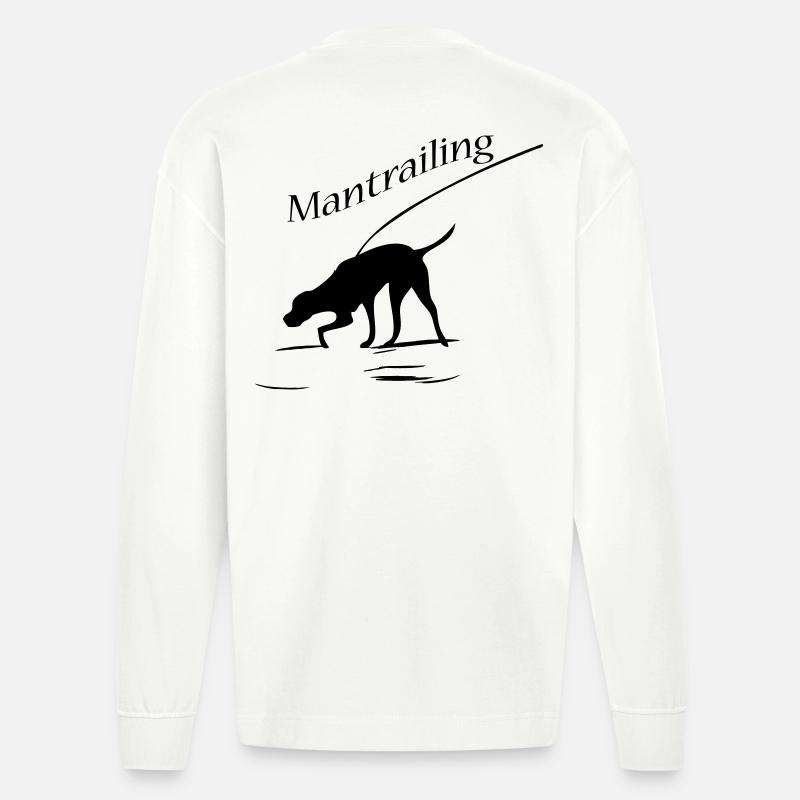 Mantrailing - Heavyweight Oversized Organic Langarmshirt Made in EU - OFF WHITE