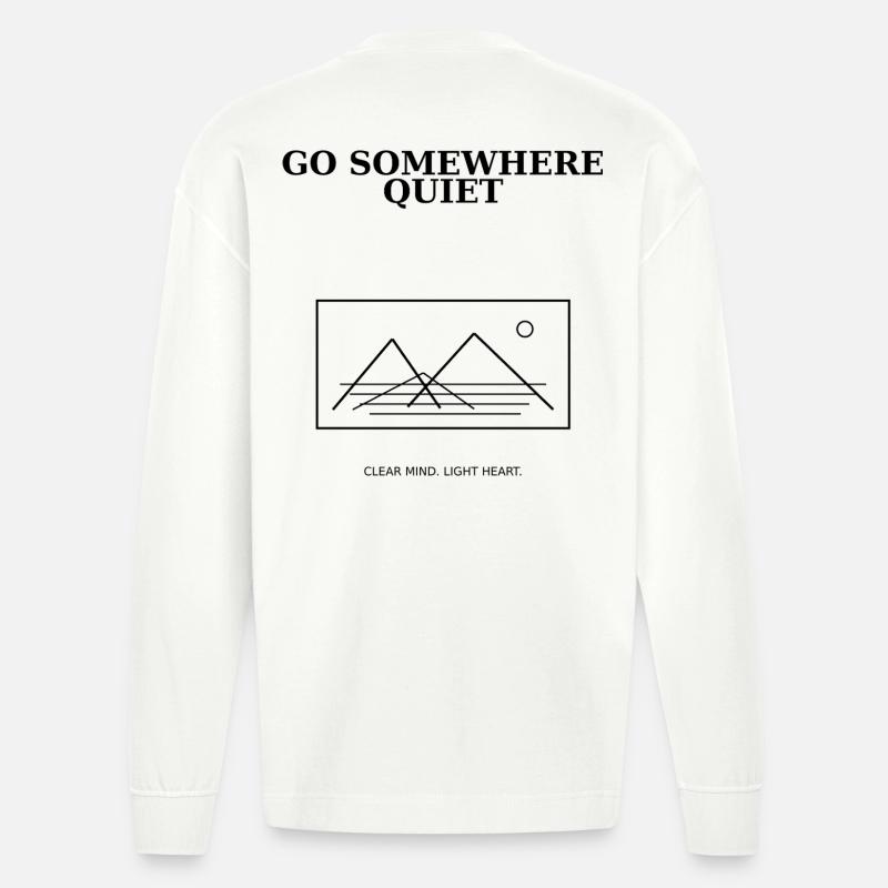 08_go_somewhere_quiet - Manches longues bio épais oversize fabriqué en UE - OFF WHITE