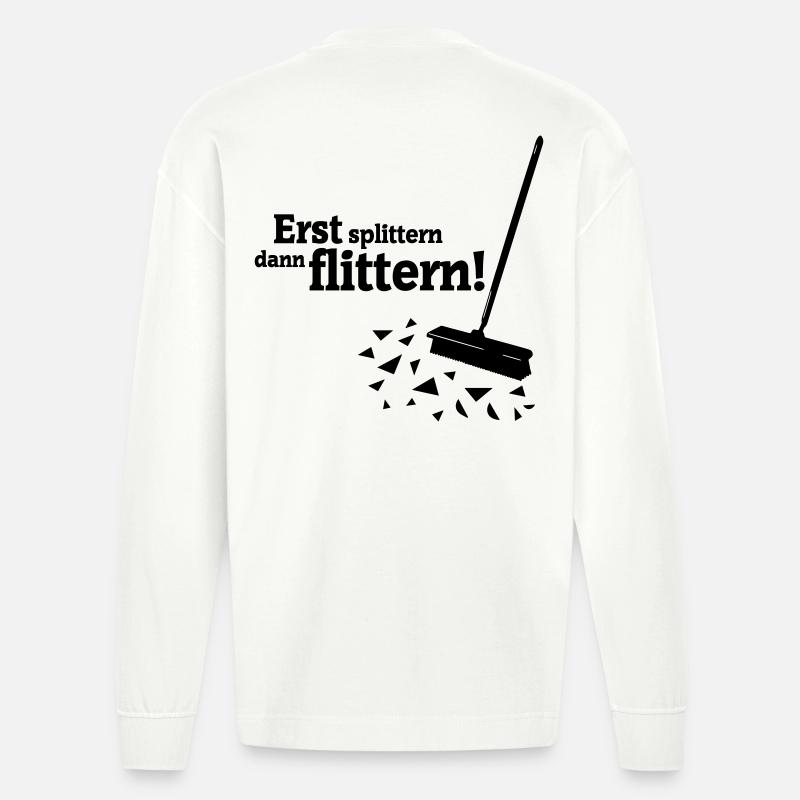 Polterabend - Heavyweight Oversized Organic Langarmshirt Made in EU - OFF WHITE