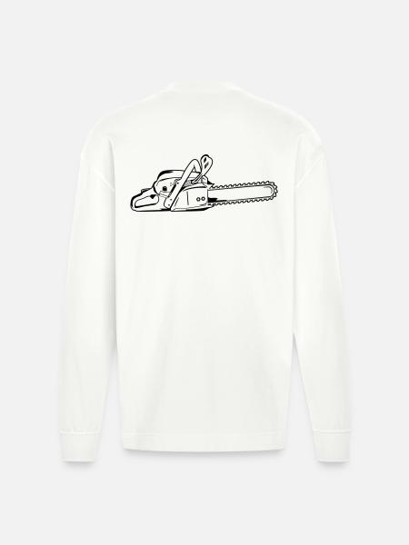 Tronçonneuse - Manches longues bio épais oversize fabriqué en UE - OFF WHITE