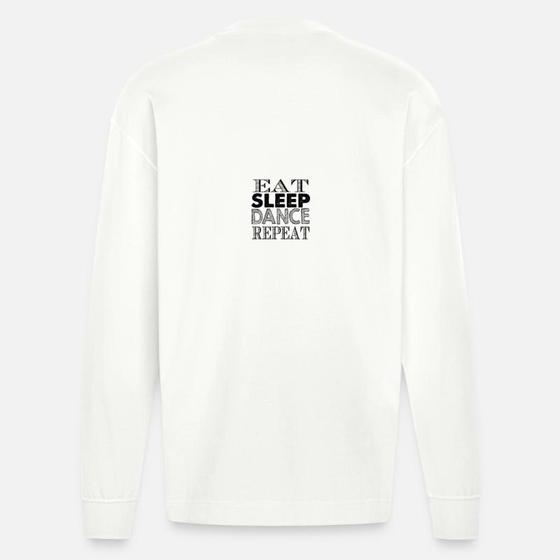 Cadeau de danseur de danse danse - Manches longues bio épais oversize fabriqué en UE - OFF WHITE