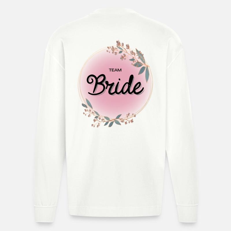 Équipe Bride4 - Manches longues bio épais oversize fabriqué en UE - OFF WHITE