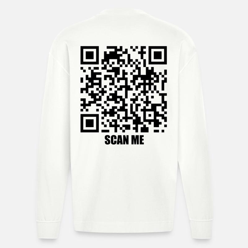 Message de citation – Trois secondes - Manches longues bio épais oversize fabriqué en UE - OFF WHITE