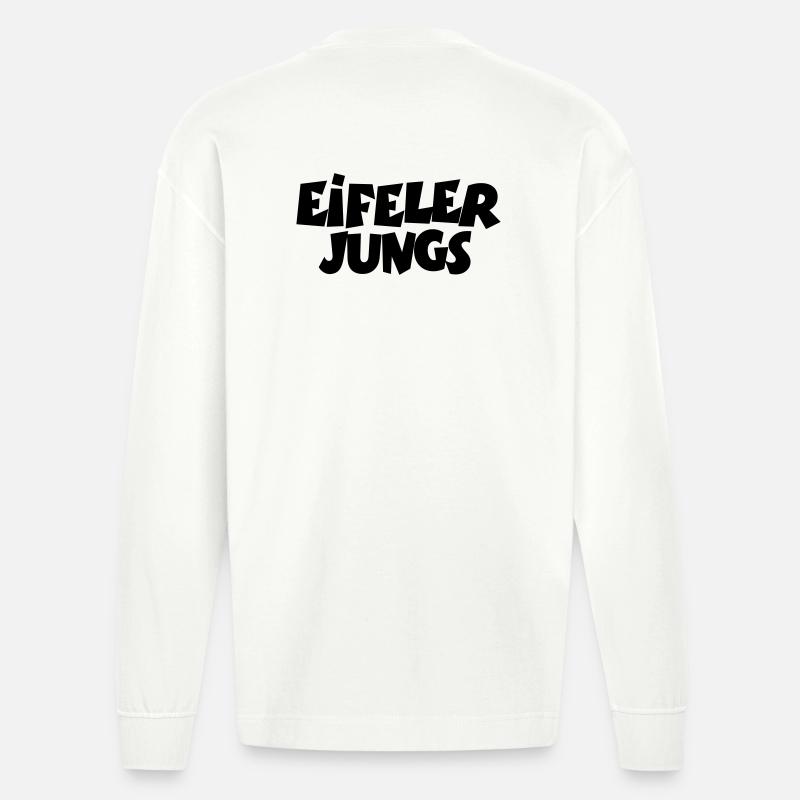Eifeler Jungs aus der Eifel - Heavyweight Oversized Organic Langarmshirt Made in EU - OFF WHITE