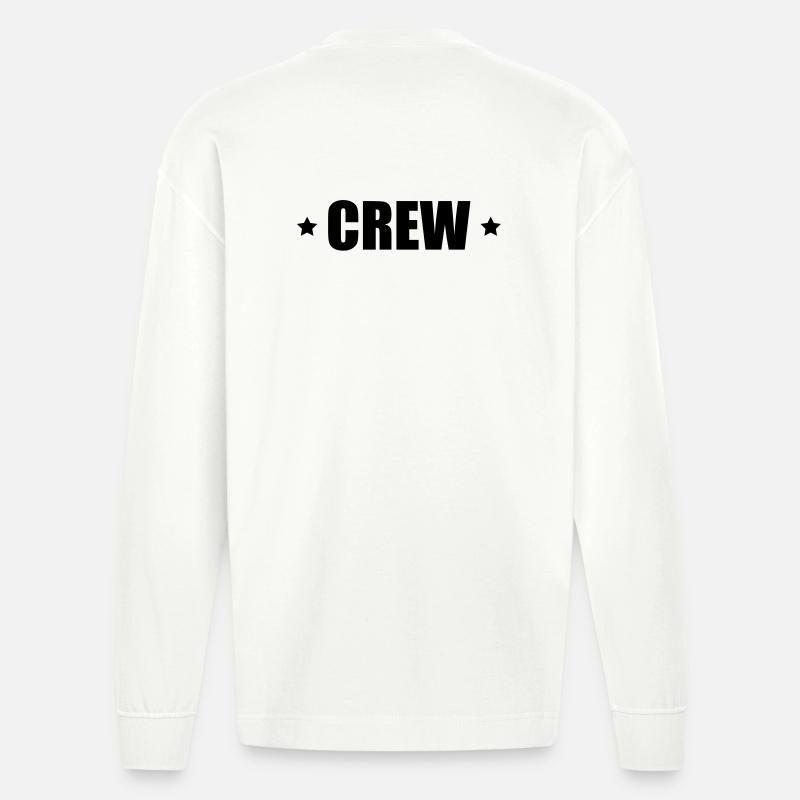 L'équipage d'un astérisque - Manches longues bio épais oversize fabriqué en UE - OFF WHITE
