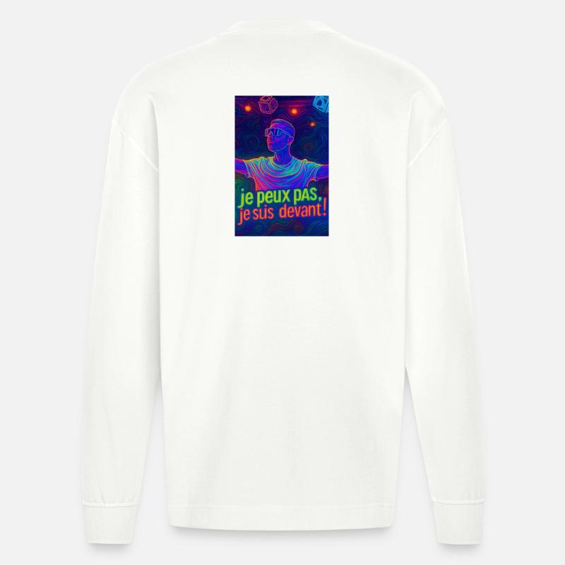 Techno - Manches longues bio épais oversize fabriqué en UE - OFF WHITE